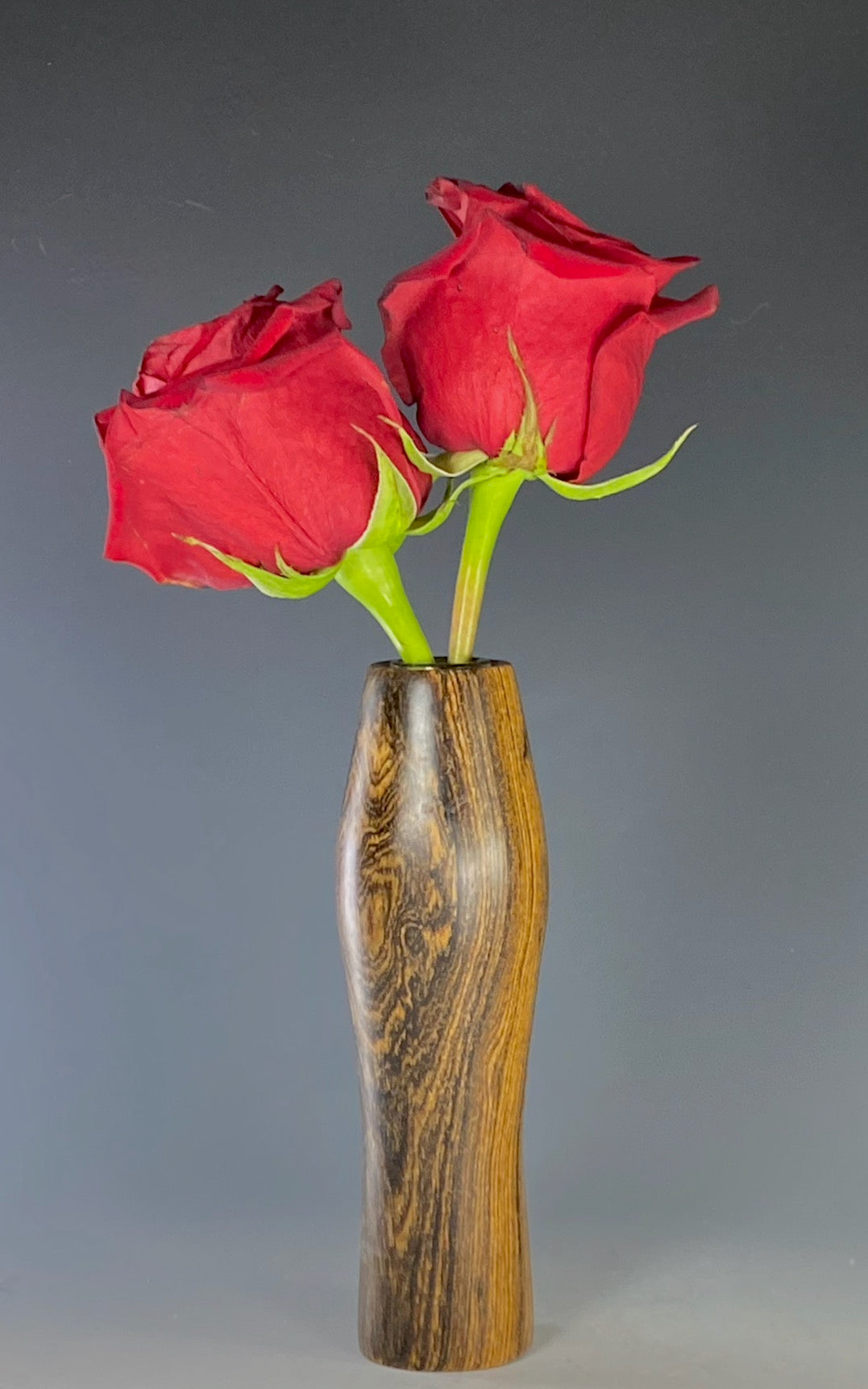 BUD VASE TURNED FROM MEXICAN ROSEWOOD (BOCOTE)