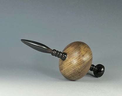 SUSPENDED HOLLOW FORM TURNED FROM CLARO WALNUT AND AFRICAN BLACKWOOD