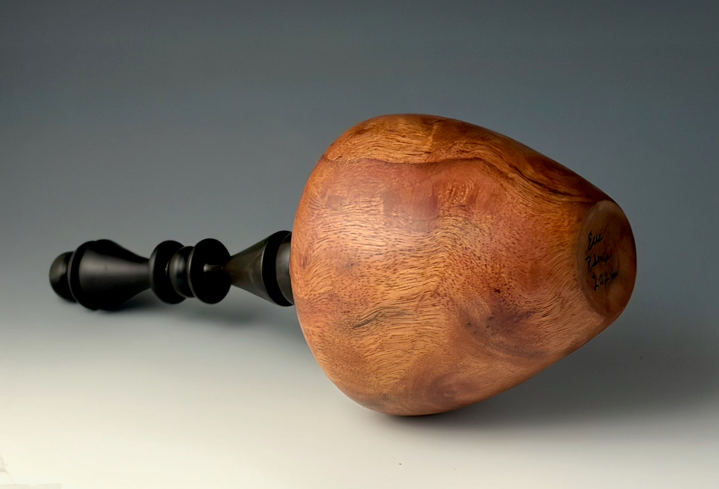 VESSEL TURNED FROM CAMPHOR BURL, MAIDOU BURL, AFRICAN BLACKWOOD