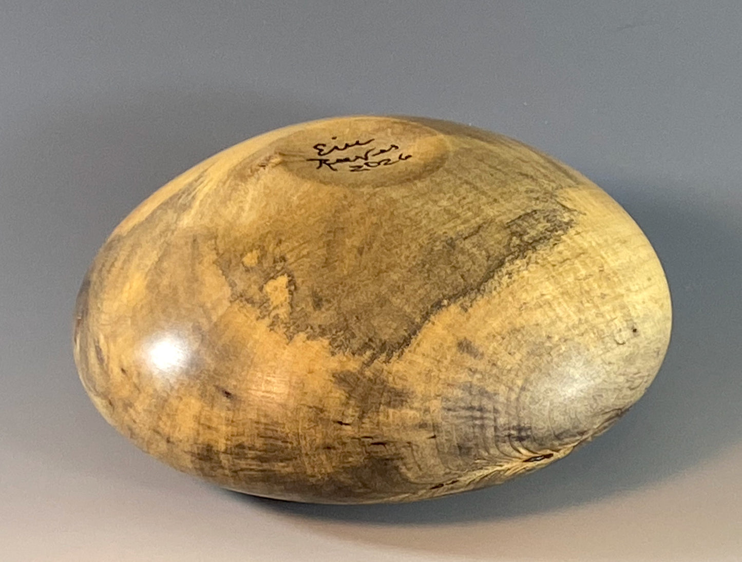 HOLLOW FORM TURNED FROM BUCKEYE BURL