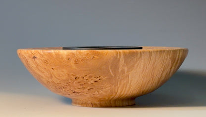 ICKEBANA TURNED FROM MAPLE BURL, WITH WATER-HOLDING PIN BARREL