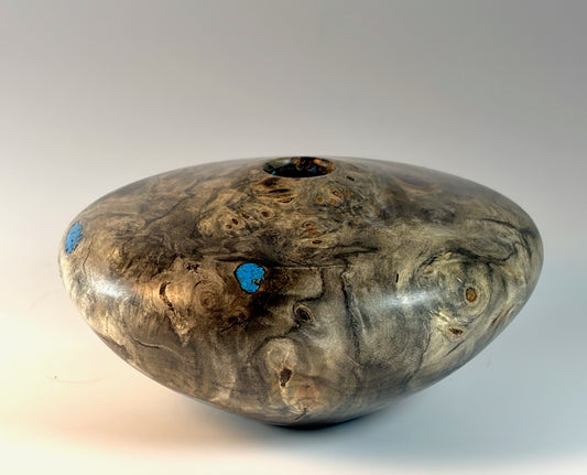 HOLLOW FORM TURNED FROM BUCKEYE BURL