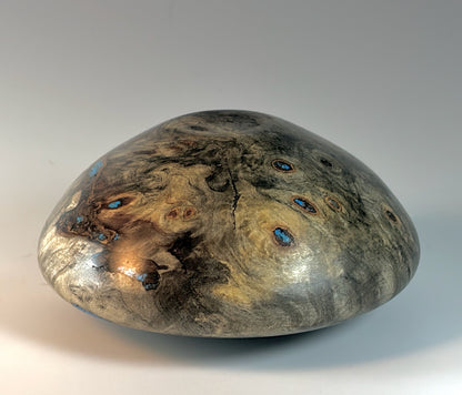 HOLLOW FORM TURNED FROM BUCKEYE BURL