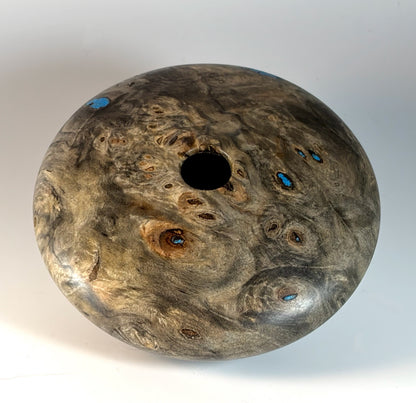 HOLLOW FORM TURNED FROM BUCKEYE BURL