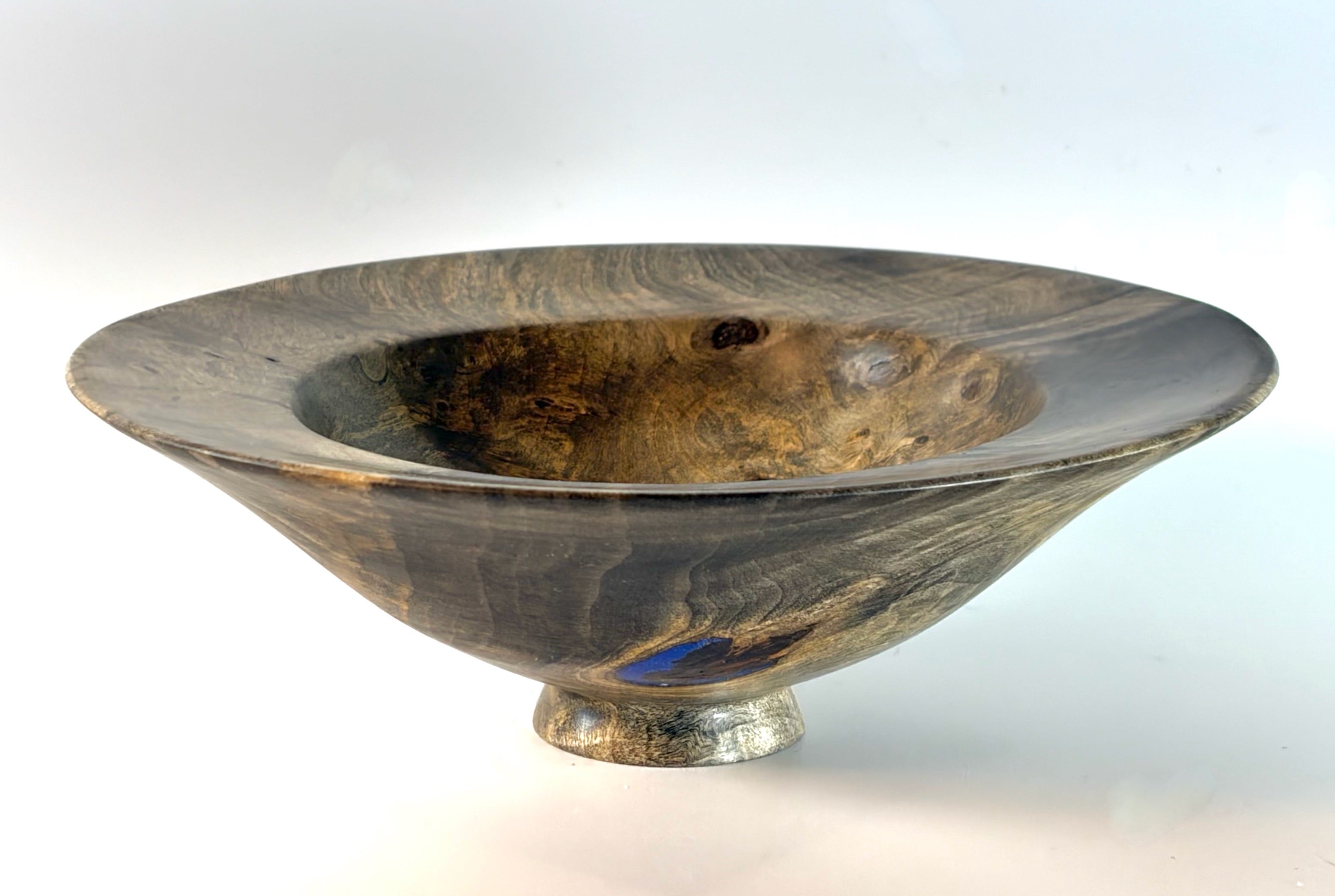 BOWL TURNED FROM BUCKEYE BURL, WITH LAPIS LAZULI INLAY – Eric Reeves ...