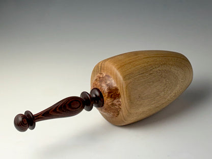 VESSEL TURNED FROM CANARYWOOD, MAIDOU BURL, AND KINGWOOD ROSEWOOD