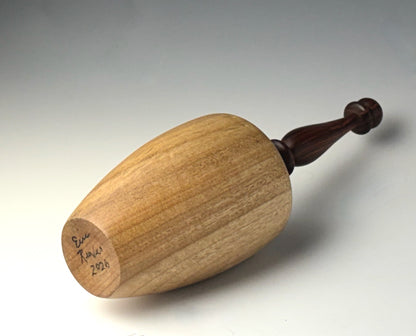 VESSEL TURNED FROM CANARYWOOD, MAIDOU BURL, AND KINGWOOD ROSEWOOD