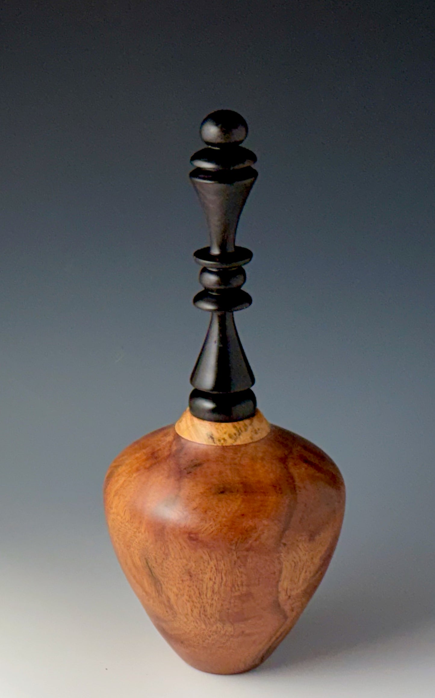 VESSEL TURNED FROM CAMPHOR BURL, MAIDOU BURL, AFRICAN BLACKWOOD