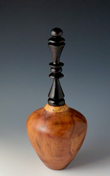 VESSEL TURNED FROM CAMPHOR BURL, MAIDOU BURL, AFRICAN BLACKWOOD