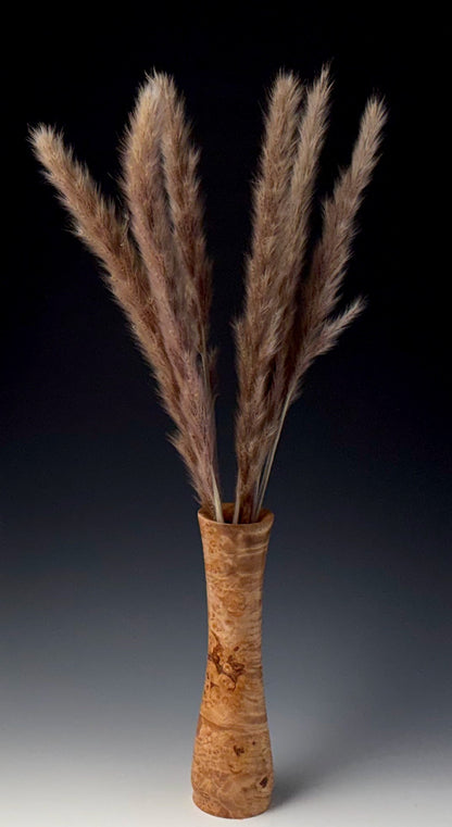 TWIG VASE TURNED FROM FINE MAPLE BURL