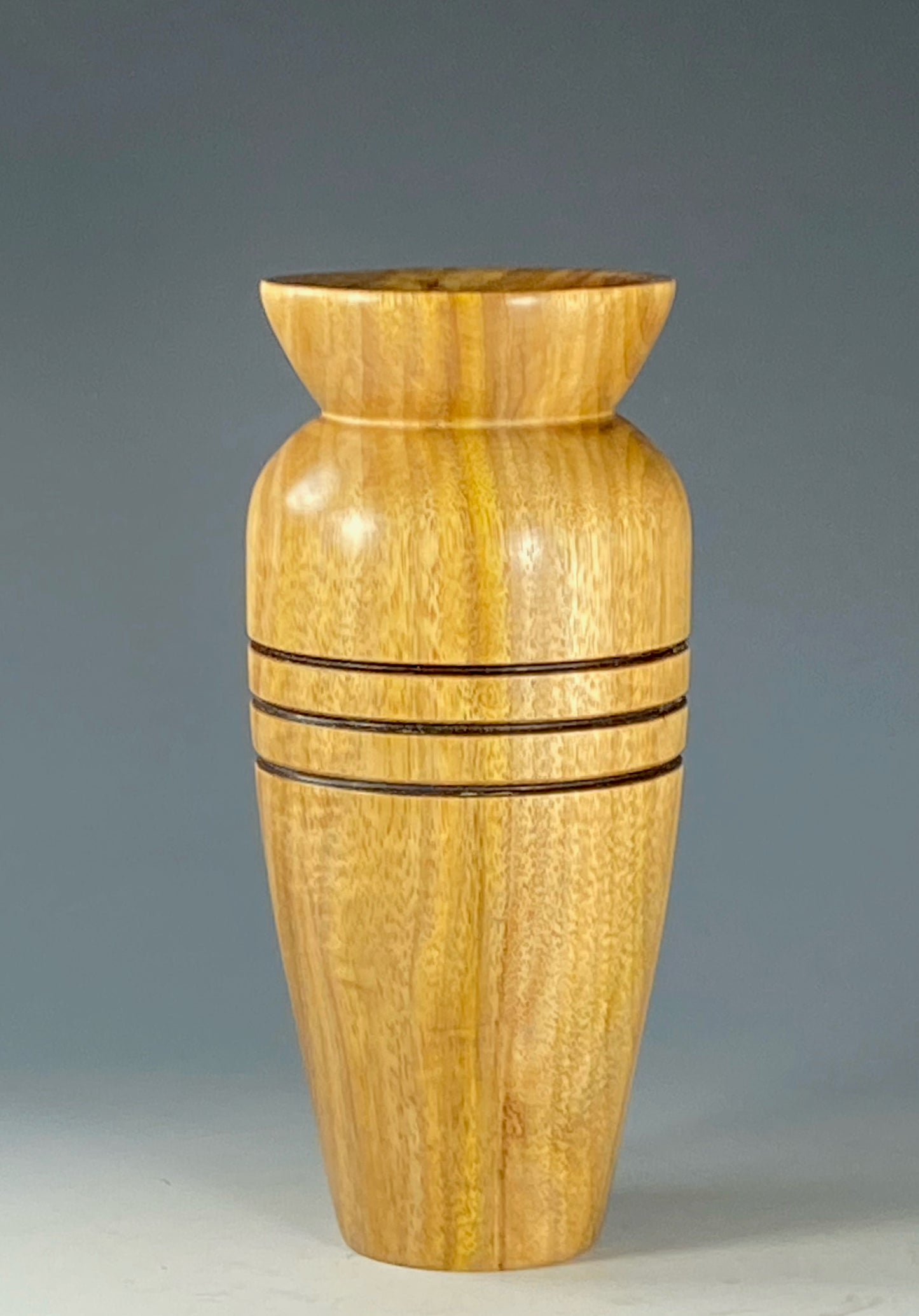 TWIG VASE TURNED FROM CANARYWOOD
