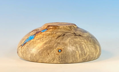 ICKEBANA TURNED FROM BUCKEYE BURL, WITH WATER-HOLDING PIN BARREL