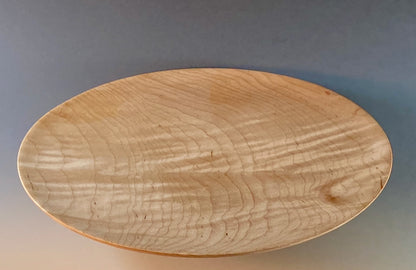 FIGURED SIVLER MAPLE DISPLAY TURNING WITH COCOBOLO ROSEWOOD FOOT