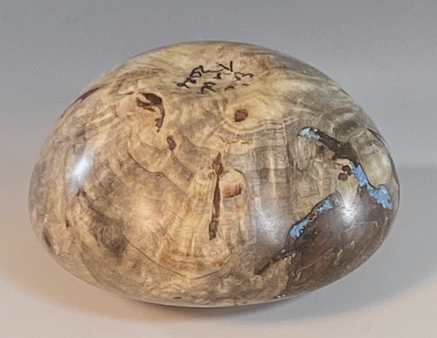 HOLLOW FORM TURNED FROM BUCKEYE BURL