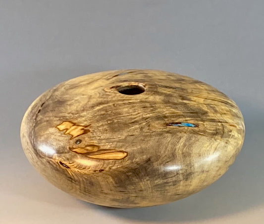 HOLLOW FORM TURNED FROM BUCKEYE BURL