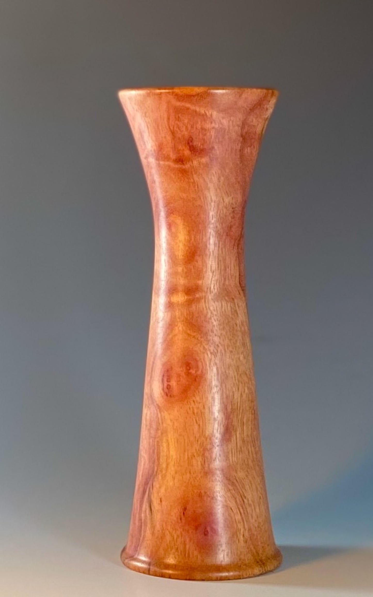 TALL TWIG VASE TURNED FROM CAMPHOR BURL