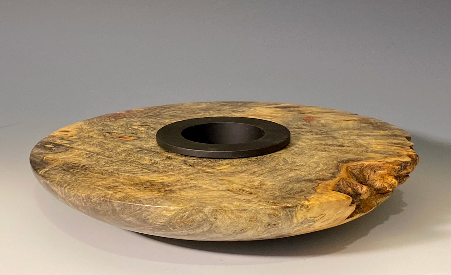 ICKEBANA TURNED FROM BUCKEYE BURL,WITH NATURAL EDGE
