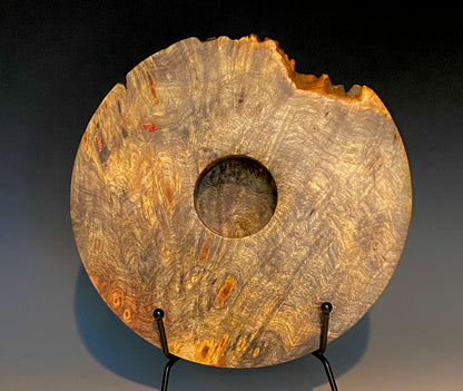 ICKEBANA TURNED FROM BUCKEYE BURL,WITH NATURAL EDGE