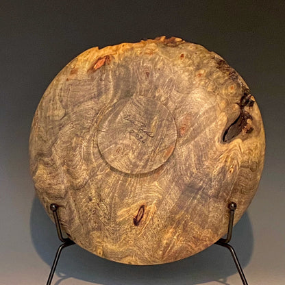 ICKEBANA TURNED FROM BUCKEYE BURL,WITH NATURAL EDGE